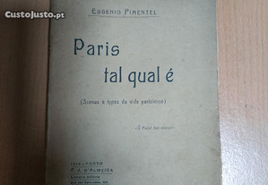 Livro Paris tal qual é Eugénio Pimentel de 1914