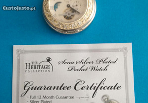 "Heritage Collection"-Relógio Bolso, Banho Prata-Edição Especial Nº. 1376-Modelo SENA