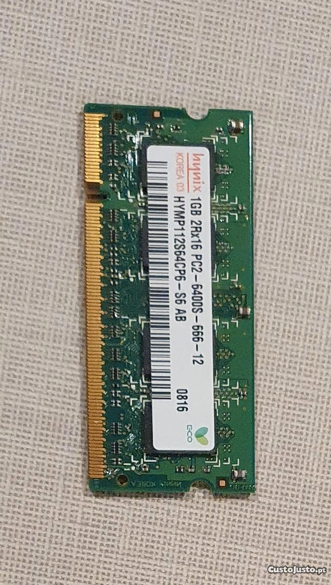 Memória RAM Hynix DDR2 1Gb - Portes GRÁTIS