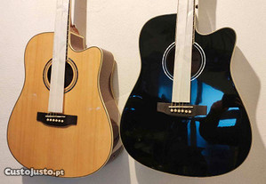 Guitarras acústicas electrificadas NOVAS c/ barra estabilizadora