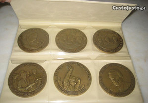 6 Medalhas Bronze - Coleção Dr. Sá Carneiro