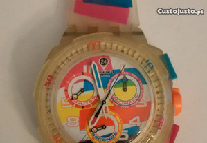 Relógio Swatch original multicor bonito