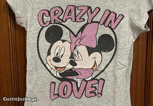 Tshirt cinza Disney - Mickey & Minnie