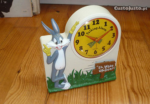 Relógio Despertador Bugs Bunny 