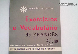Exercícios e Vocabulário de Francês - 4.º Ano