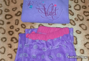 Pijama polar roxo - violeta - tamanho S (novo)