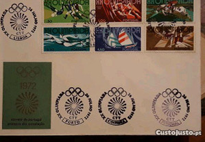 Envelope 1.dia XX olimpíada Munique 1972