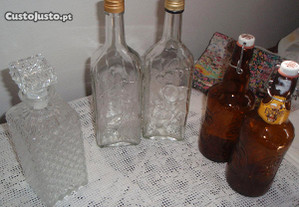 conjunto garrafas antigas