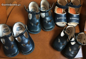 Chicco - Sapatos Pele Azul 20, 23 (sandálias) e 26