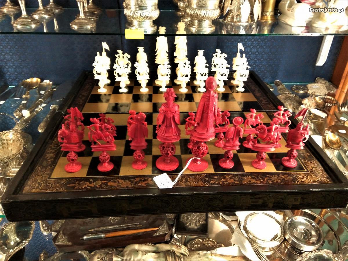Madeira Xadrez chinês retrô terracota xadrez madeira do velho