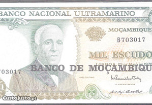 Nota Moçambique 1000 Escudos 1972 Nunca Circulou