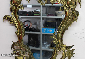 Espelho com Moldura em Latão