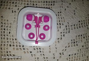 heaphones cor de rosa para computador / telemovel