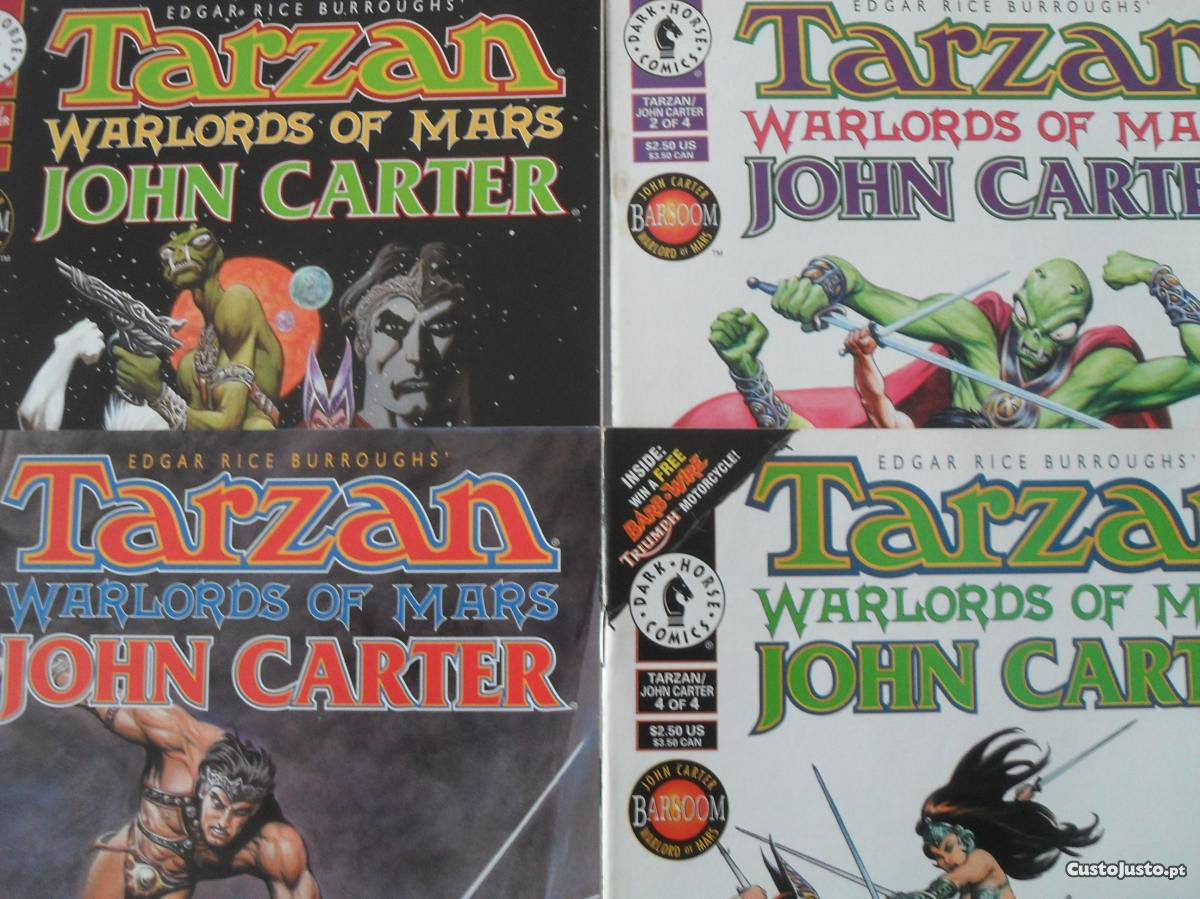 Tarzan / John Carter Warlord of Mars mini série completa Dark Horse Comics BD banda desenhada