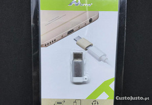 Porta-chaves adaptador Micro USB para Type-C