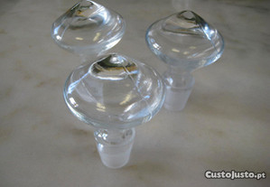 6 tampas em vidro para garrafas(NOVAS)