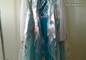 Vestido Princesa Elsa Ana Frozen oferta de coroa