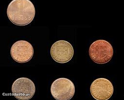 Série completa 6 moedas de 1$00 Portugal 1981-1986