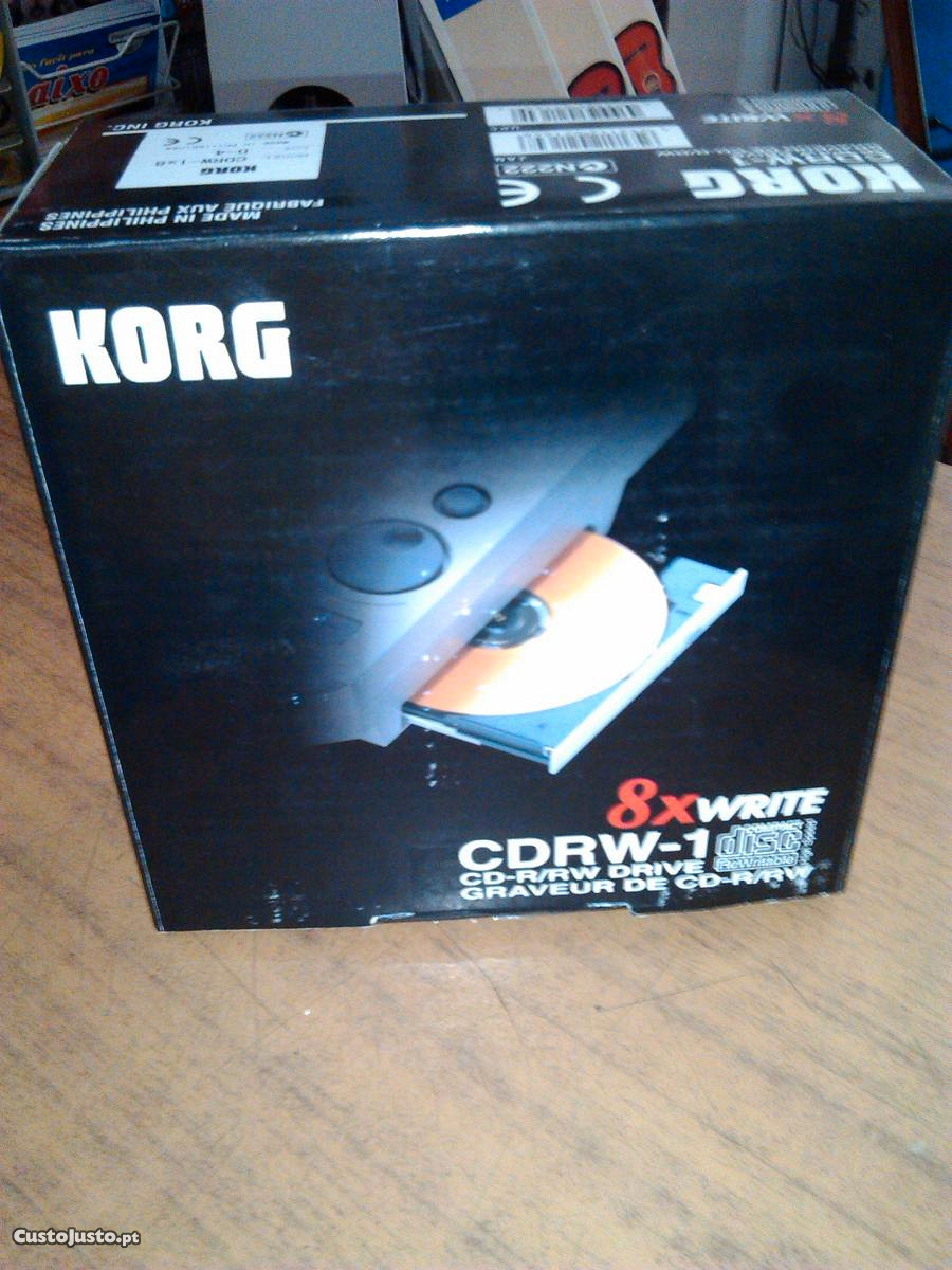 Gravador cdrw Korg Drive Novo 8x write